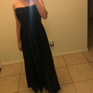 Black silk dress